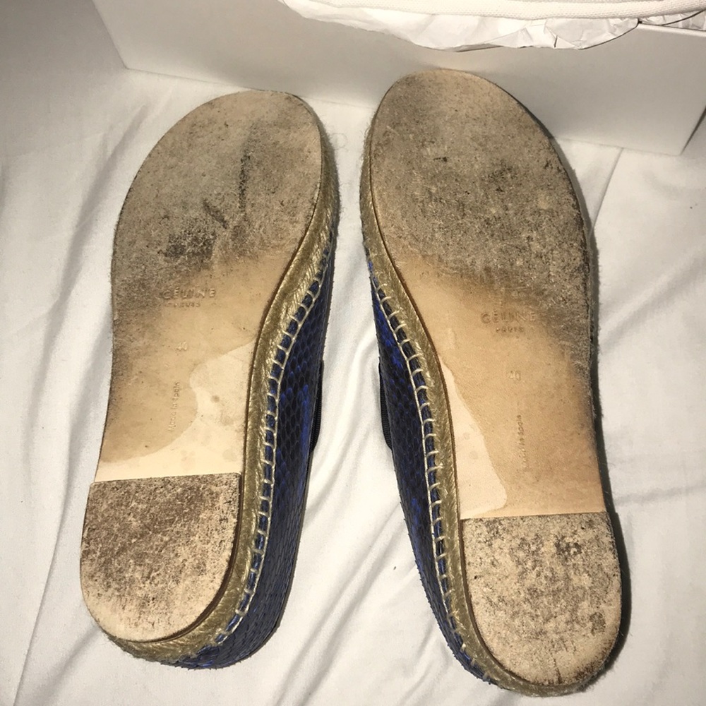 Cline Cobalt Blue And Black Python Espadrilles - image 4